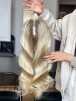 SHY Mini Crown Wig, Perruque en Cheveux Humains Premium, Solution pour la Perte de Cheveux Partielle, Lace Front, Longueur Personnalisée, Marque Privée