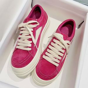 Chaussures de sport décontractées à lacets pour femmes OWE de haute qualité, style rétro, en cuir de vache EDFUO, semelle épaisse, tendance de la mode - Product Image 2