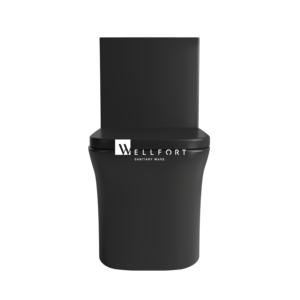 Inodoro de Alta Gama con Sifón de Doble Descarga, Inodoro de Baño con Forma Cuadrada, Taza de Inodoro de Una Pieza en Negro Mate - Product Image 5