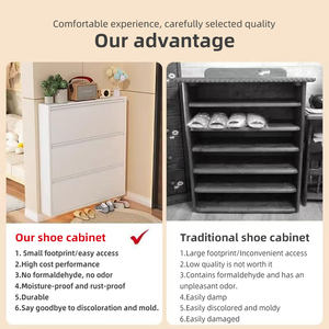 Organisateur de chaussures en acier ultra-mince à 3 niveaux, solution gain de place pour appartement, livraison rapide - Product Image 6