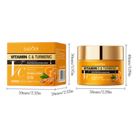 Crème Visage OEM SADOER Marque Privée VC Curcuma Antioxydante Éclaircissante Hydratante Réductrice de Pores Nourrissante 50g