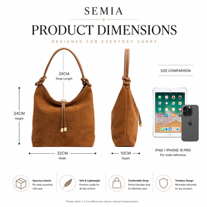 Borsa Tote in Pelle Semplice ed Elegante per Autunno Inverno, Grande Capacità, Tracolla in Camoscio, Chiusura Aperta, Portatile, OEM ODM - Product Image 2