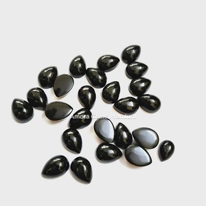 Piedras preciosas sueltas de pera calibradas con ónix negro elegante para hacer joyas, anillos personalizados, pendientes, colgantes y distintivos - Product Image 4