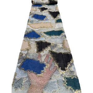 Tela <span class=keywords><strong>de</strong></span> encaje africana geométrica multicolor NI.AI con lentejuelas doradas bordadas, encaje nigeriano <span class=keywords><strong>de</strong></span> tul, encaje Aso Ebi para vestidos <span class=keywords><strong>de</strong></span> fiesta. - Product Image 1