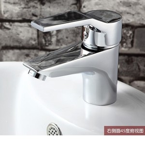Robinet de lavabo de salle de bain classique à poignée unique, à profil bas, en cuivre, finition brossée, pour usage en hall, vente chaude - Product Image 2