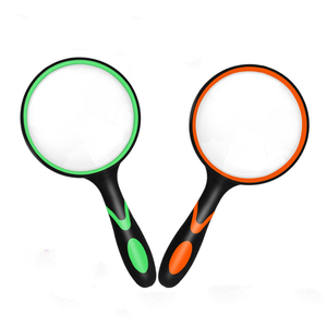 ऑप्टिकल सफेद ग्लास लेंस रबर हैंडल ड्रॉप-प्रूफ बुजुर्ग मैग्नीफायर पोर्टेबल प्लास्टिक हैंडहेल्ड 10x आवर्धक ग्लास पढ़ने - Product Image 1