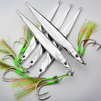 PROBEROS Blei-Slow-Jigging-Köder mit gefedertem Assist-Haken für Salzwasser-Großwildfischen, 180g-300g (1er-Packung) Far-out Luya Bionic