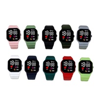 Jam Tangan Digital LED Gaya Korea Plastik Fashion Terlaris Pria Wanita Pelajar Olahraga Luar Ruangan Jam Tangan Elektronik