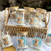 Petite bougie parfumée en forme d'ours Daisy, cadeau d'anniversaire, souvenir, bougie en pot, vente en gros, ornement décoratif pour la maison, fleur