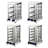 Vaporera Comercial Eléctrica de 3000W y 3/4 Cabezales de Acero Inoxidable para Dumplings, Panecillos, Dim Sum y Desayunos, Máquina para Cocina de Restaurante