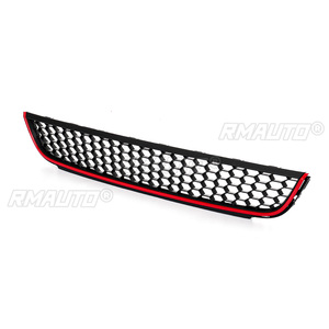 Grille de pare-chocs avant noire et rouge, grille inférieure centrale de pare-chocs avant pour VOLKSWAGEN pour VW Jetta Mk6 2012-2014 Berline, grilles de course - Product Image 4