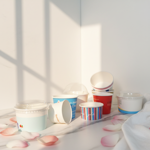 Vasos y Cubos de Papel para Helado con Diseño de Logotipo, de 4oz, 8oz, 10oz, 12oz y 16oz, de Pared Simple, Ecológicos, Biodegradables, con Recubrimiento de PE de Grado Alimenticio - Product Image 5