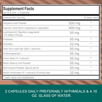Capsules de compléments alimentaires naturels à base de plantes pour adultes, santé intestinale et nettoyage intestinal, détox, capsules de nettoyage Candida