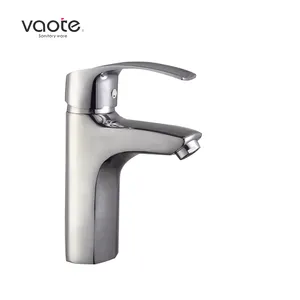 Tactile Friendly Zinc Deck Mounted Single Handle Hot Cold Water Basin Tap
