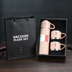 500ml Stainless Steel Thermos <b>Bottle</b> Vacuum <b>Flask</b> with 3 Cups Vacuum <b>Flask</b> Sets - Product Image 5
