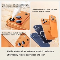 Protection d'objectif d'appareil photo en métal mat 3D 9H anti-traces de doigts et anti-reflets pour iPhone 17 18 Pro Max Air Duo (vente en gros)
