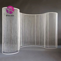 Irisé diamant cristal perles rideau toile de fond pour mariage scène mur plafond décoration décors avec perles et colonne