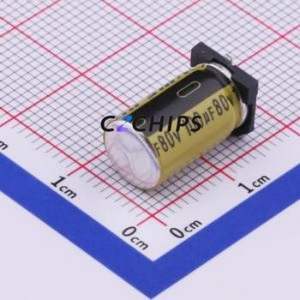 ตัวเก็บประจุอิเล็กโทรไลต์อะลูมิเนียมแบบ SMD รุ่น VKMD1451K101MV, ขนาด D8xL14.5 มม., 100uF, 20%, 80V, 735mA-100kHz - Product Image 1