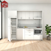 Modern PVC Modular Kitchenette Prefabricated All in One Mini Kitchen Units for Apartment and Hotel Projects