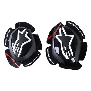 Protège-genoux Alpinestars noirs One Vision Star Design pour la protection en course moto - Product Image 1