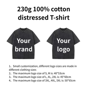 Custom Mineral Wash T Shirt For Men 100% Cotton Heavyweight 260gsm Oversized Vintage Acid Washed Streetwear Shirts - Product Image 6