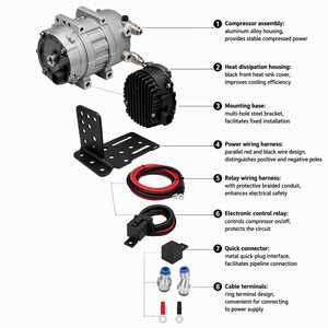Parti Auto Universali, Compressore Elettrico <span class=keywords><strong>AC</strong></span> 12V per Nissan Serena, Benz W210, Toyota Yaris, Kit di Ricambio per Aria Condizionata Auto - Product Image 6