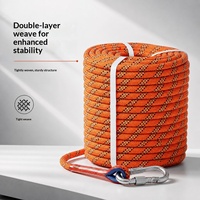 Corde d'escalade extérieure en polyester et polypropylène, résistante à l'usure, corde de rappel, corde statique auxiliaire d'escalade, tressée colorée