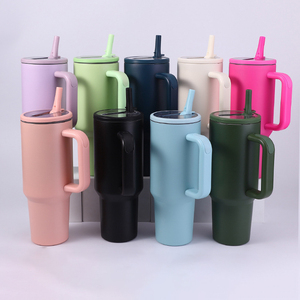 Durable 40oz Large Capacity Vacuum Insulated Stainless Steel Tumbler <b>with</b> Leak Proof Flip <b>Straw</b> Handle Ideal for Car Outdoor Tra - Product Image 2