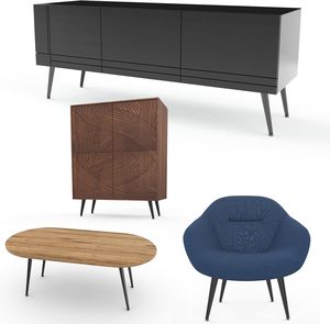 Patas Redondas Cónicas de Hierro para Muebles, Patas de Hierro Resistentes para Sofás y Mesas de Cocina - Dorado y Negro - Product Image 6