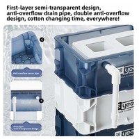 YEE Boîte de transport pour aquarium, filtre externe silencieux à circulation d'eau par goutte-à-goutte monté en hauteur, pour filtration de bassin