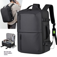 Sac à dos pour ordinateur portable de fournisseur d'usine, ouverture à 180 degrés, grande capacité, sac de travail décontracté et tendance