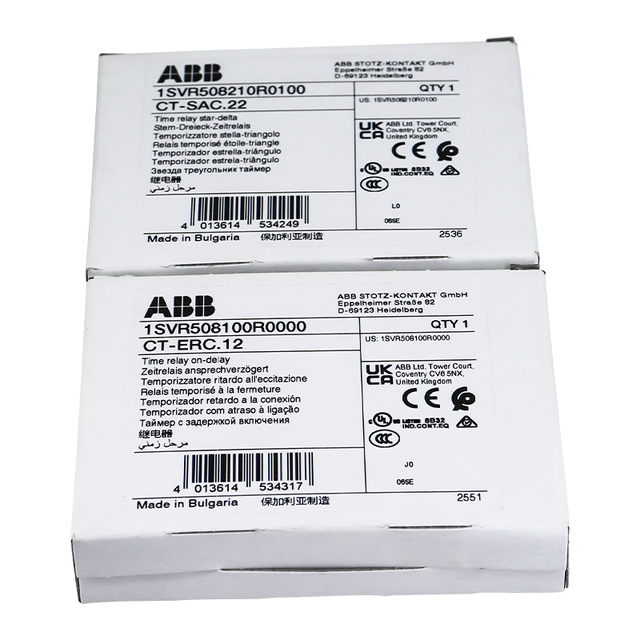 Brand New ABB Original 1SVR508210R0100 1SVR508100R0000 Electronic Time Relay, 24 - 48 V DC / 24 - 240 V AC
