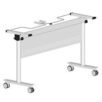 Prix usine bureau d'étude mobile moderne cadre en métal modulaire amovible pliable avec roues tables de réunion table de bureau de formation