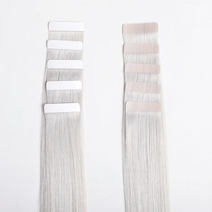 <span class=keywords><strong>Extension</strong></span> Adesive di Alta Qualità in <span class=keywords><strong>Capelli</strong></span> Umani Vergini 100% Naturali Russi, Biondo Platino, con Cuticole Allineate - Product Image 2