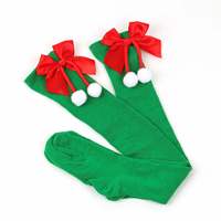 Chaussettes de Noël pour femmes, chaussettes longues à rayures de Noël, respirantes, chaudes, au-dessus du genou