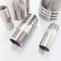 Wakamatsu raccords de tuyau barbelés en acier inoxydable 1 \ "mâle NPT maison brassage eau carburant Air tuyau barbe tuyau adaptateur pince Kit de réparation