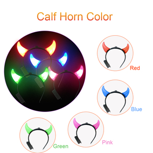 Nouveauté plastique LED <span class=keywords><strong>diable</strong></span> <span class=keywords><strong>corne</strong></span> Bopper sécurisé Halloween Costume bandeau avec bandeau lumineux pour les événements de fête d'enfant - Product Image 6