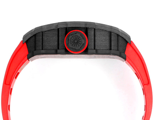 Fashionable Trendy Luxury Carbon Fiber Case <b>Rubber</b> Strap Men's Waterproof Mechanical <b>Watch</b> - Product Image 2