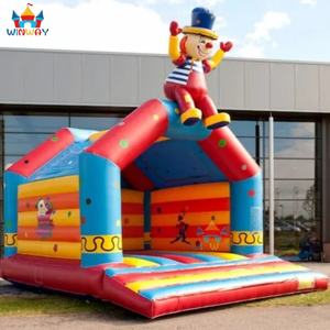 Vente flash WINWAYTOYS Château gonflable commercial en PVC Super Clown 6,1x5x5,9m pour le plaisir - Product Image 3