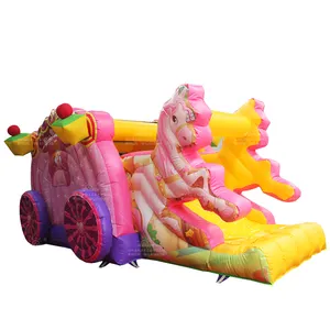Inflatable Princess Carriage Jumper House Combo Adult Kids Outdoor Sport Games Combo Jumping Castle For Party