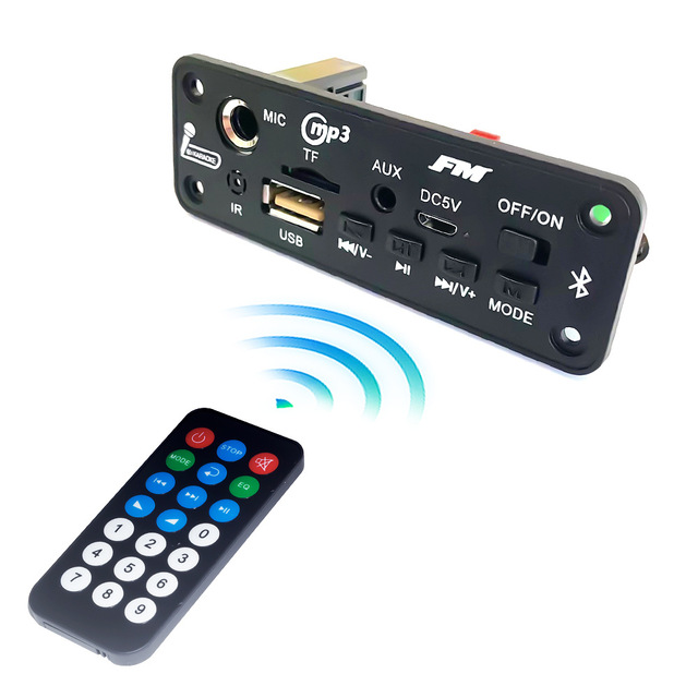 New Mp3 Decoding Board PCBA with bluetooth and Amplifier 2 * 3 W with Voice Recording Lossless Car Mp3 Decoding Board Module