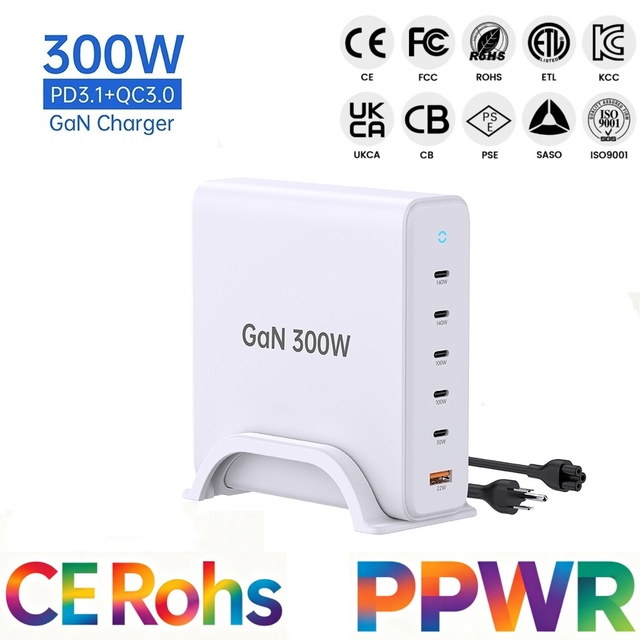 Tommox Mutlti Charger Station 300w Usb c Mobile Charger for Samsung Laptop macbook Charger Chargeur Portable apple Type c iphone