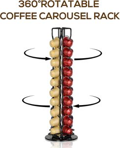 Support de capsules de café en métal pliable et rotatif pour comptoir, pour l'affichage des dosettes de café - Product Image 2