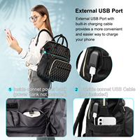 LOVEVOOK Vente en gros de sacs pour ordinateur portable matelassés 15,6 pouces, élégant grand sac à dos d'école, sac à dos de travail, sac à dos pour ordinateur portable pour femmes avec USB