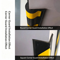 Protection d'angle de mur de sécurité pour parking automobile en caoutchouc moulé par injection, réfléchissant prismatique haute intensité, épaissi, 800*100*10mm
