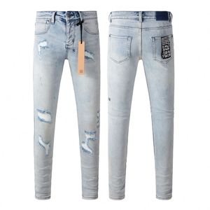 Jeans KSUBI para Hombre, Corte Recto, Ajustado, Estampado Snow Wash, Diseño Urbano, Pantalones de Mezclilla - Product Image 1