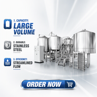 Système de brassage clé en main pour brasserie de bière, équipement de brassage à vapeur de 2000 L (20 HL) avec 4 cuves, ligne de production