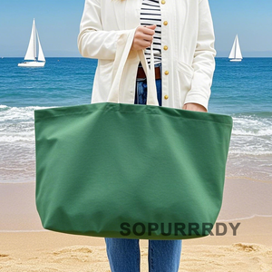 Custom Logo Gigantic Reusable Shopper Beach Tote Bag Oversized Eco-Friendly Solid-Colored Grocery <b>Handbag</b> <b>for</b> <b>Men</b> Women - Product Image 2