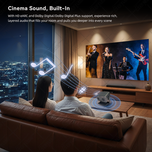 Proyector de Video 4K con Brillo de 1400 CVIA y Sistema Linux, Proyector LCD para Cine <span class=keywords><strong>en</strong></span> Casa - Product Image 6