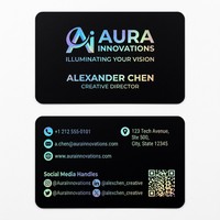 Impresión de Tarjetas de Presentación Premium Personalizadas, Tarjetas de Papel con Estampado Holográfico en Cartulina para Introducciones Profesionales